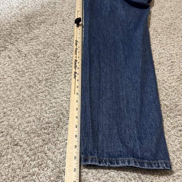 Levis 550 Jeans Mens 36x32 Blue Denim Relaxed Fit Straight Leg Red Tab Classic - Picture 11 of 12